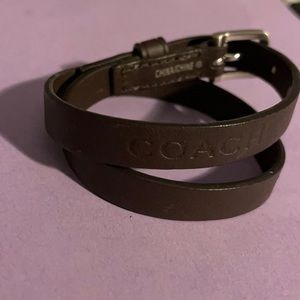 Leather Coach Bracelet